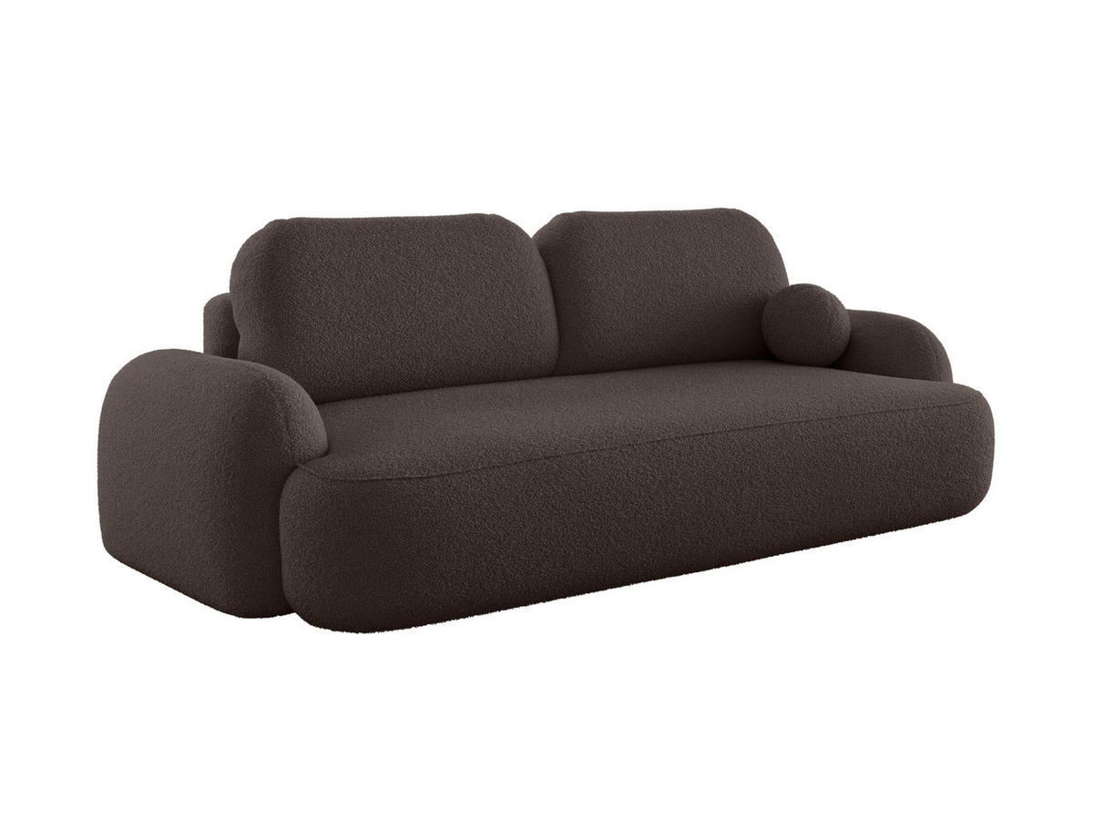 SOFA MOLLY mit Schlaffunktion TERRA FROTTE 29 mit Stauraum - Braun, Textil (121/94/255cm) - Bedante