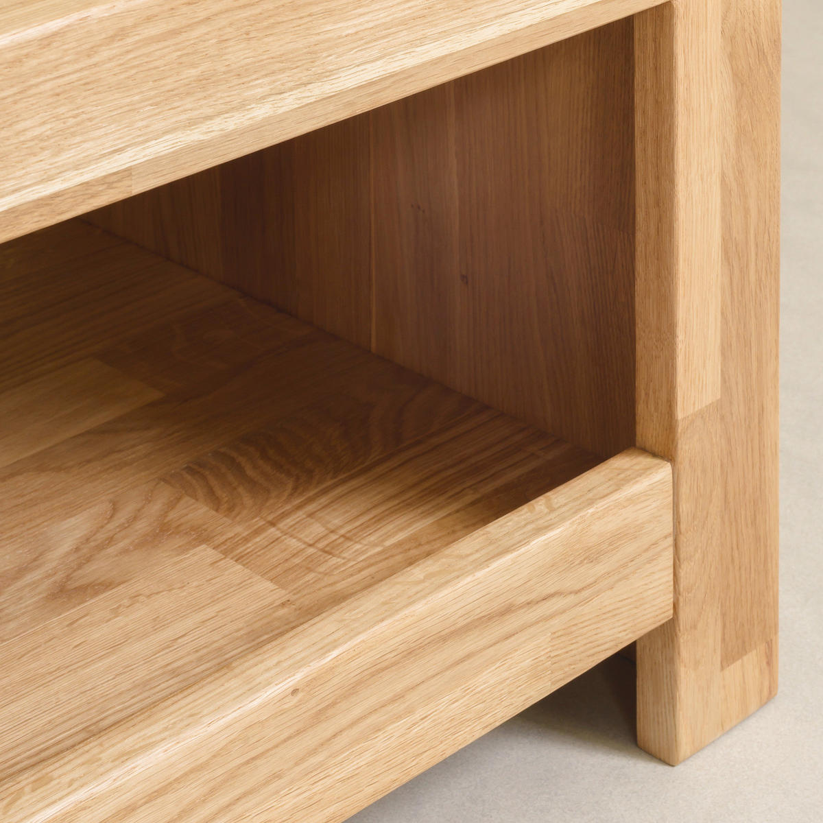 TV-LOWBOARD - Massivholz - Eichefarben, Holz (140/35/50cm) - home24