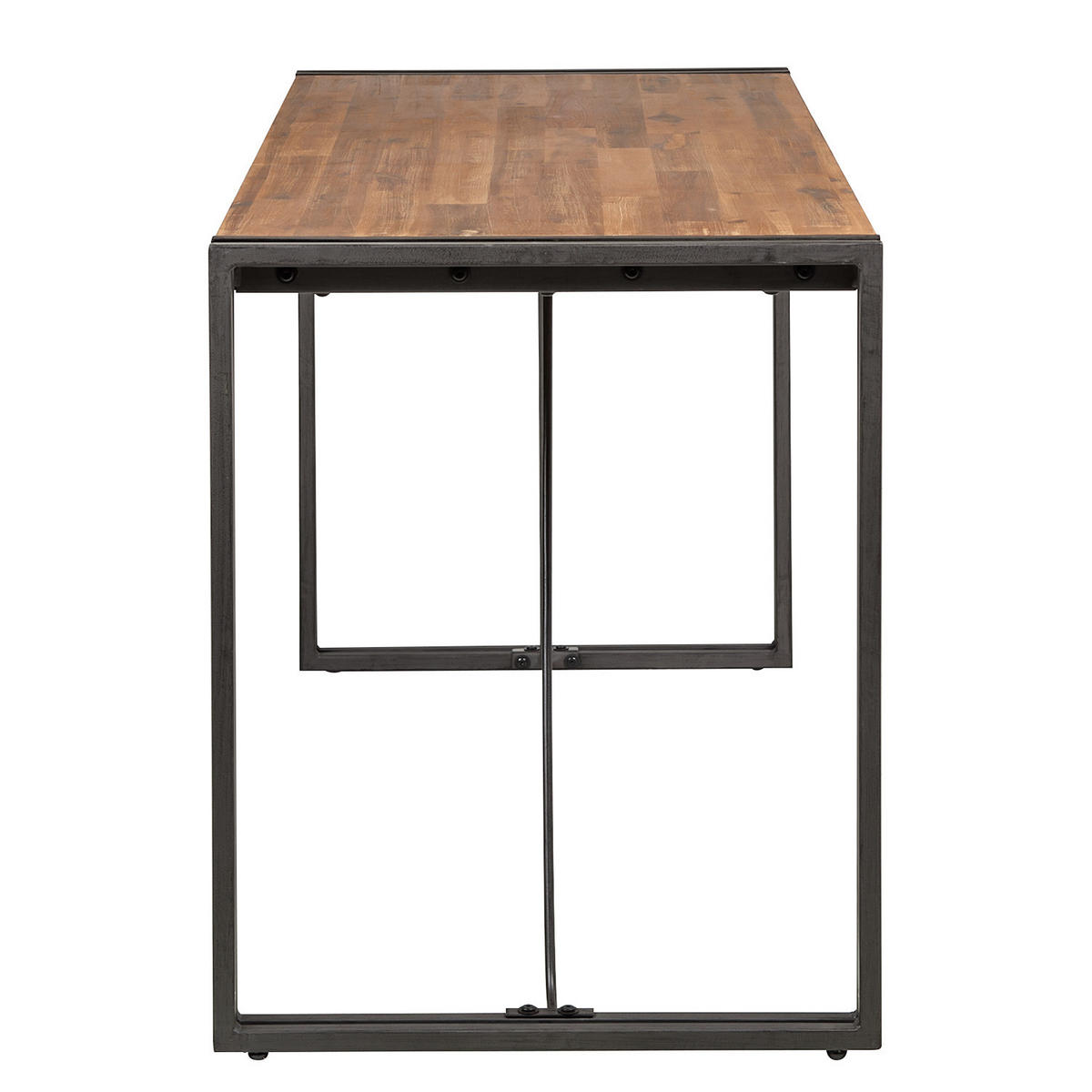 SCHREIBTISCH - Akazie massiv / Metall - Braun, Holz/Metall (60/140/74cm) - home24