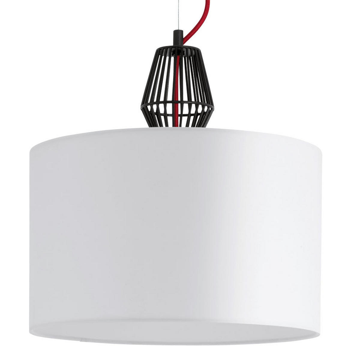 LED HÄNGELEUCHTE Metall Textil Weiß - Weiß, Metall (35.5/35.5/22cm)