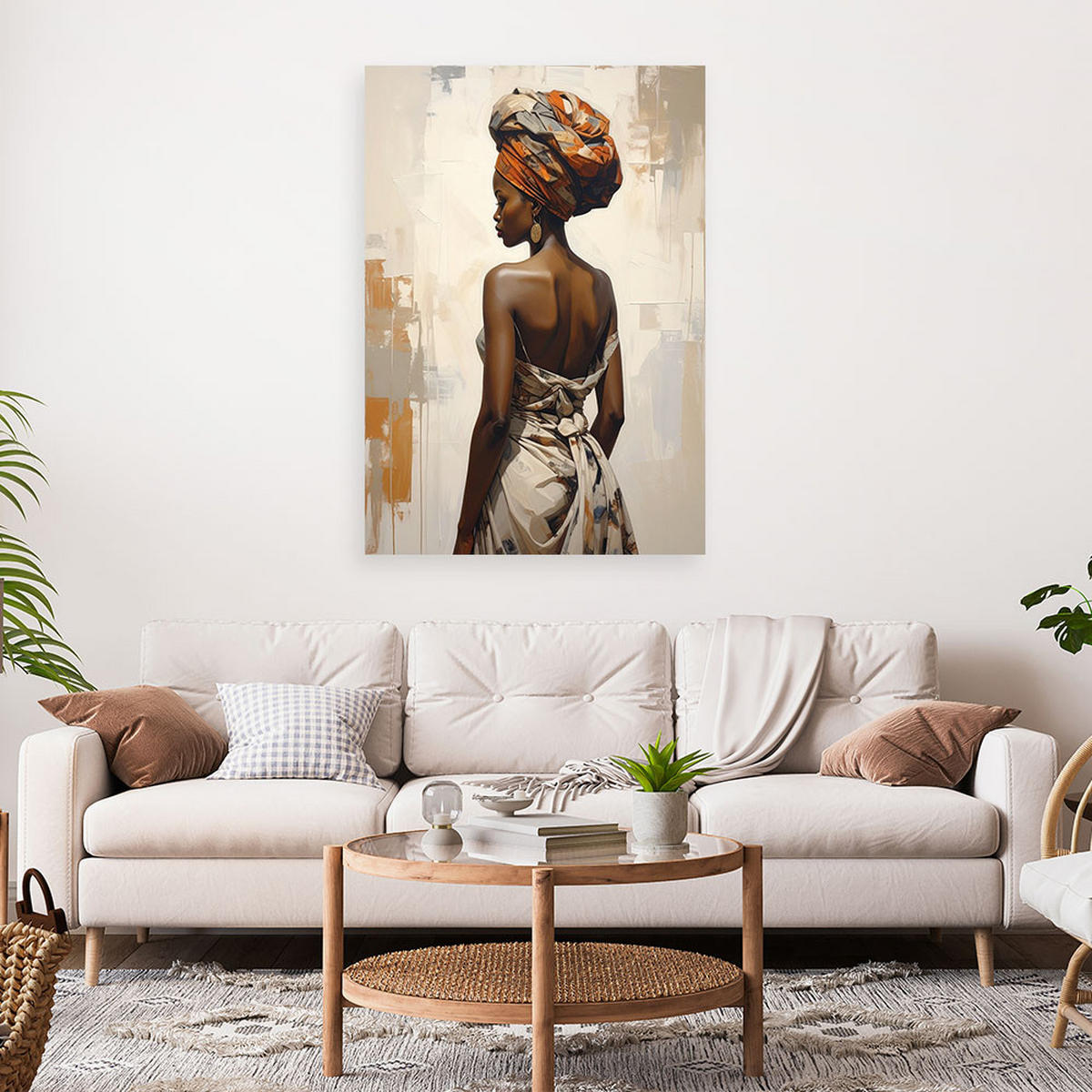 LEINWANDBILD Menschen & Charaktere 80x120cm - Beige, Textil (80/120cm) - Feeby