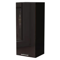 KÜCHENHÄNGESCHRANK W4/40 Essen Schwarz Hochglanz / Schwarz Matt 40 / 32,5 / 96cm - Schwarz Hochglanz/Schwarz, Holz/Holzwerkstoff (40/96/32.5cm) - Feldmann-Wohnen