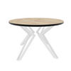 ESSTISCH ausziehbar aus MDF, Braun - Braun/Weiß, Holzwerkstoff (120/120/76cm) - Idohome