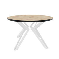 ESSTISCH ausziehbar aus MDF, Braun - Braun/Weiß, Holzwerkstoff (120/120/76cm) - Idohome