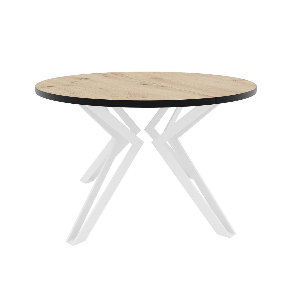 ESSTISCH ausziehbar aus MDF, Braun - Braun/Weiß, Holzwerkstoff (120/120/76cm) - Idohome