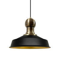 PENDELLEUCHTE Hängelampe Asletl 41/35 cm - Goldfarben/Schwarz, Metall (35/41/35cm) - Bamyum