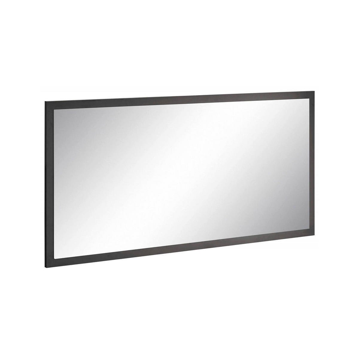 SPIEGEL Glänzendes Anthrazit 2/120/60 cm - Schwarz, Holzwerkstoff (120/60/2cm) - DMORA