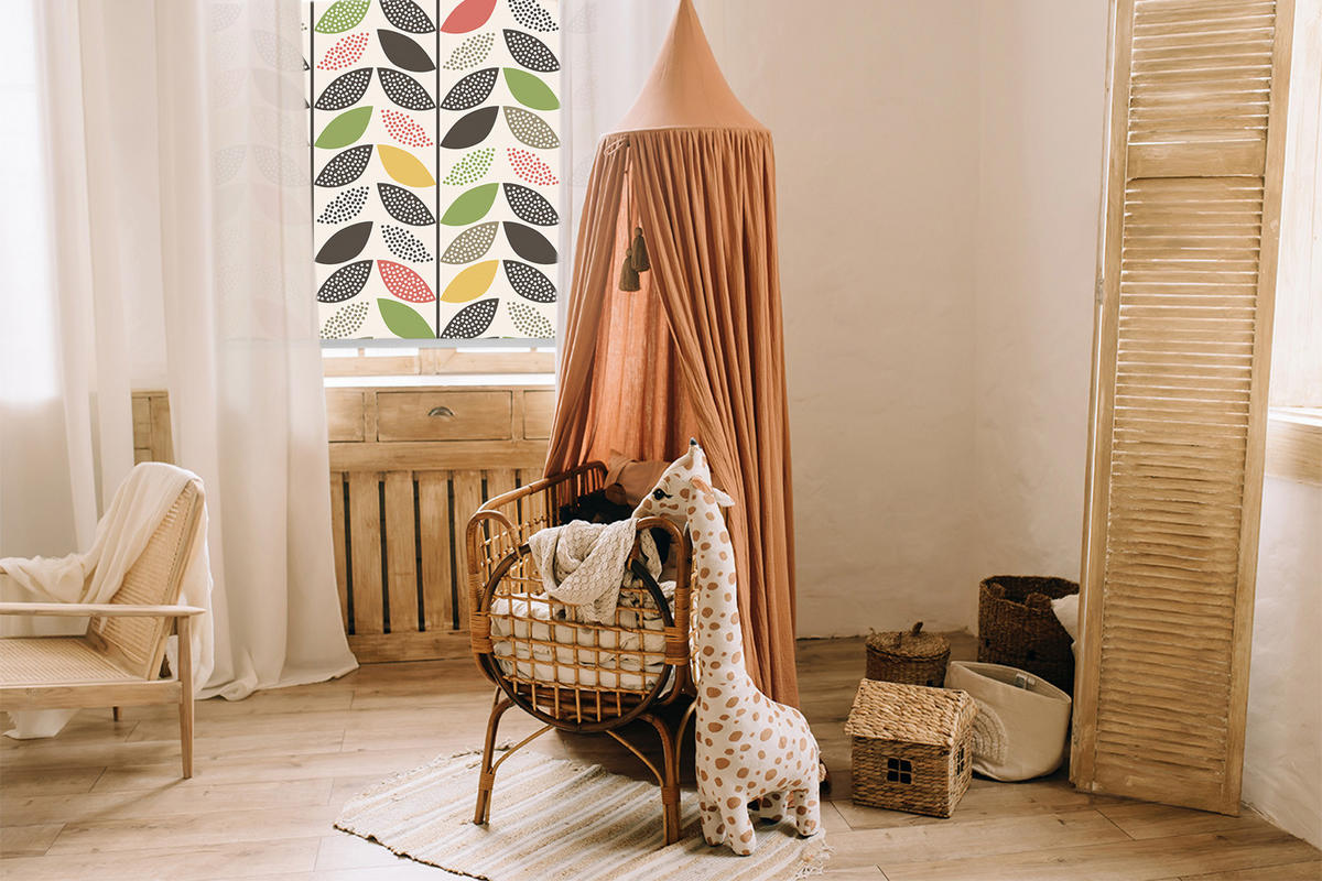 VNÚTORNÁ roleta - okenná roleta - roleta - 60x140 cm - Farebné listy - zelená, plast (60/140/0.5cm) - TULUP