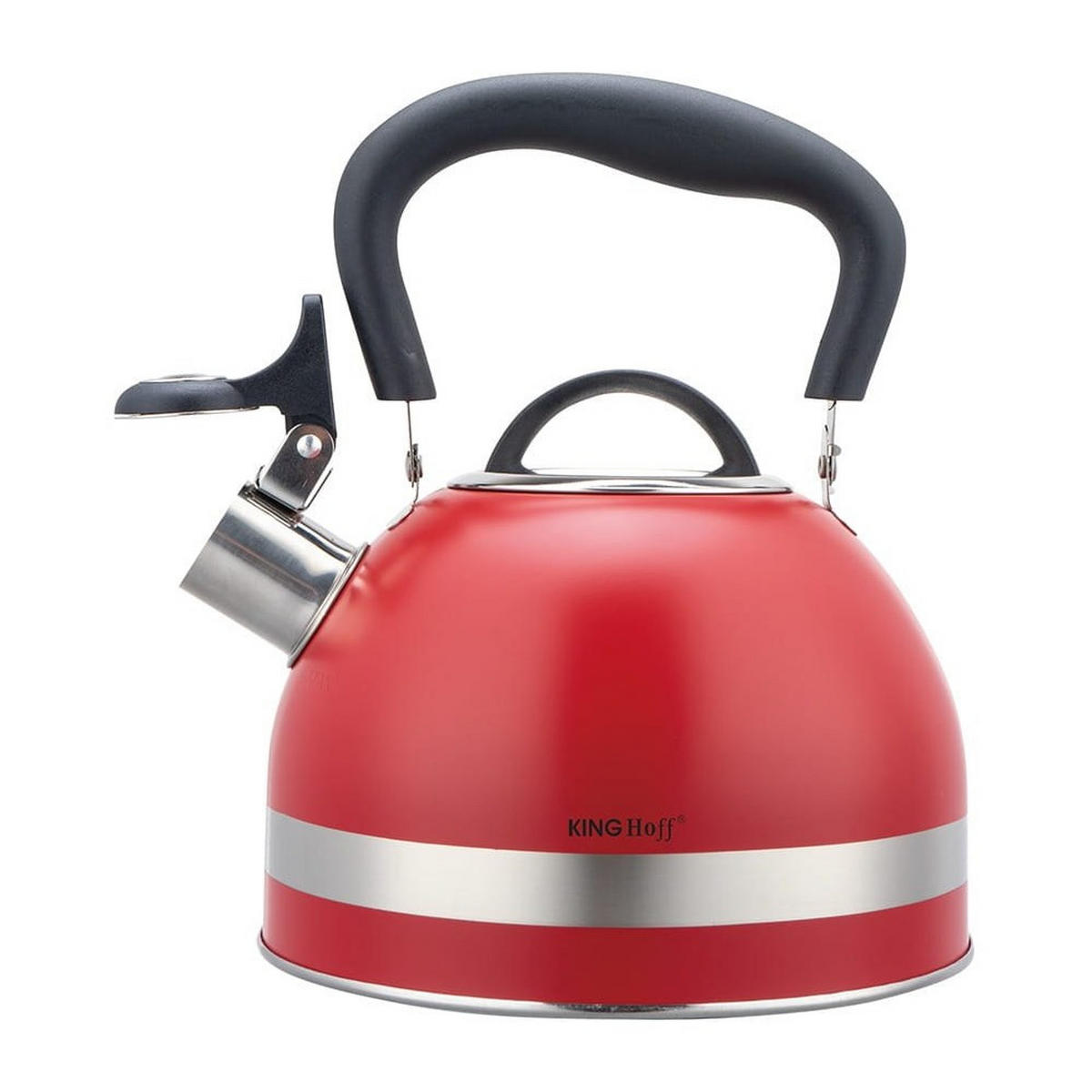 WASSERKESSEL Rot 22/18/23 cm KH1853 - Rot, Metall (22cm) - Kinghoff 