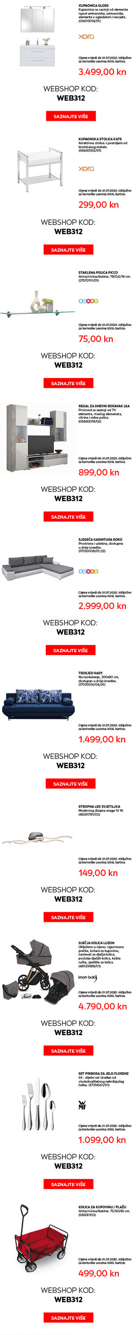 mjesečna ponuda Lesnina card srpanj 2020.