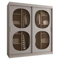 SCHWEBETÜRENSCHRANK 200/180/62 2-türig - Kaschmir, Holz (180/200/62cm) - Abiks Möbel
