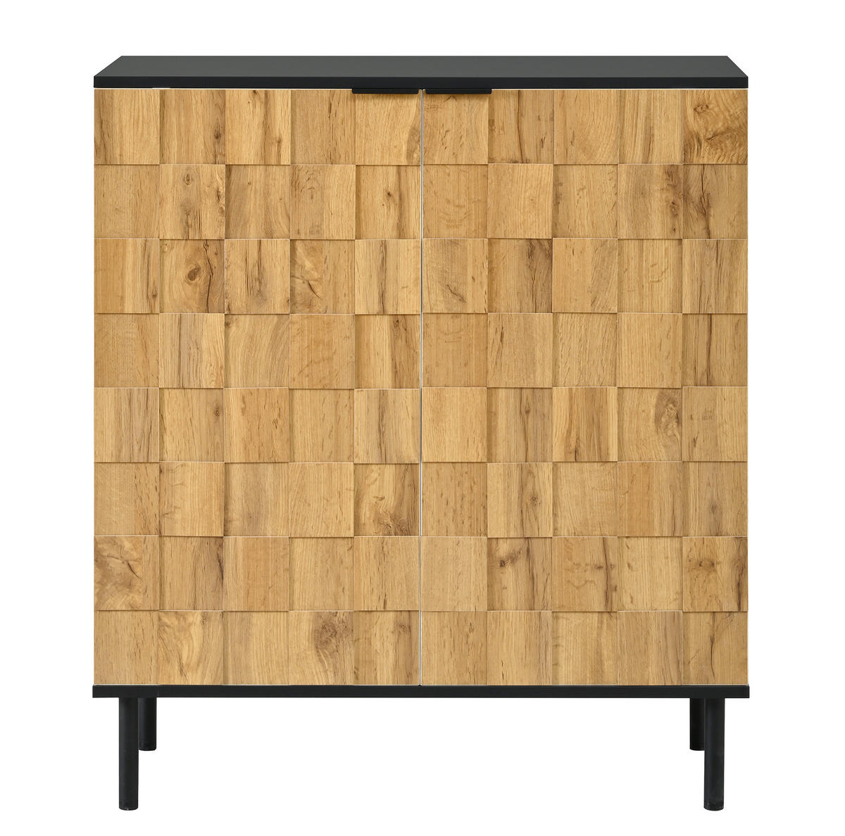 SCHUHSCHRANK 2-türig 80 x 35 x 91,5 cm Holzoptik Natur - Braun, Holz (35/91.5/80cm) - Beauniv
