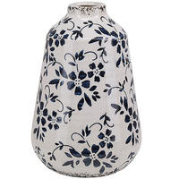 BLUMENVASE Steinzeug weiß Maroneia - Weiß, Stein (20cm) - Beliani