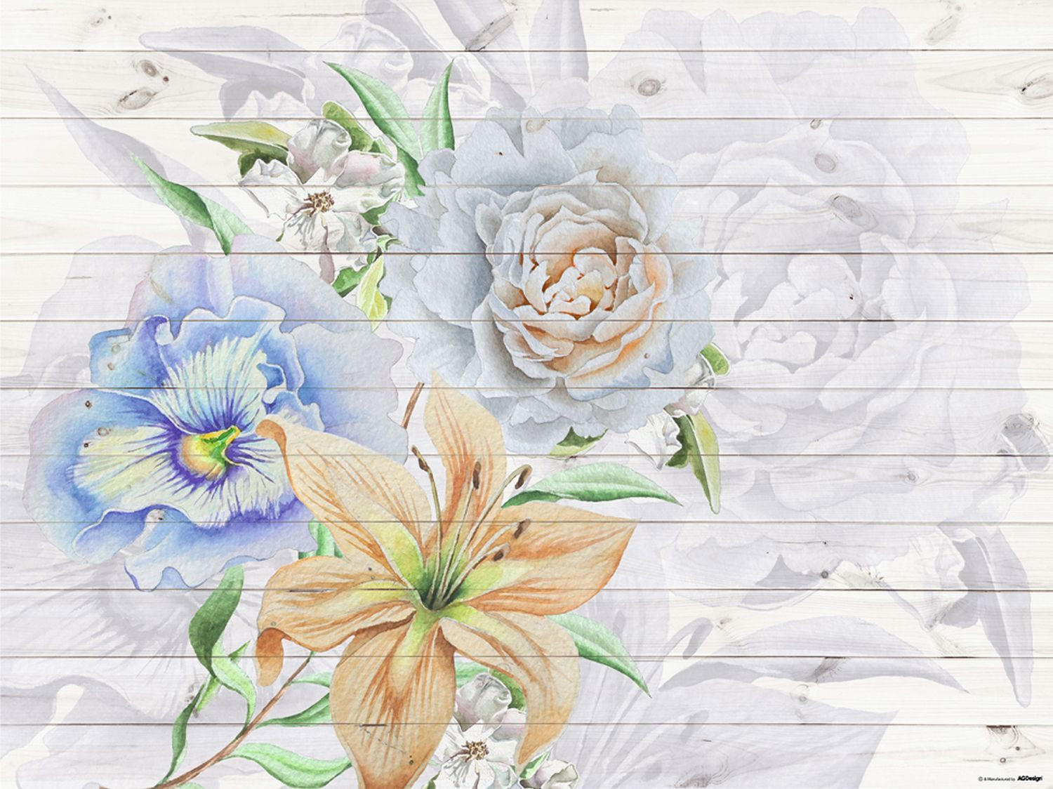 FOTOTAPETE Blumen 375 x 270 cm - Weiß, Papier (375/270cm) - Sanders & Sanders