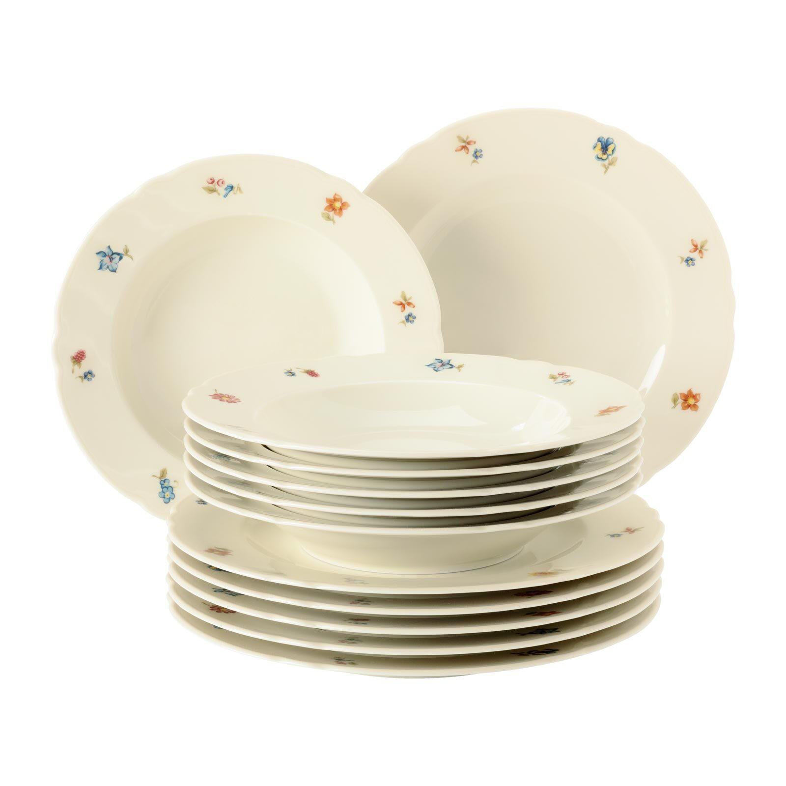 TAFELSERVICE Marieluise Blütenmeer bunt 12-tlg. - Multicolor, Keramik (32.3/23.5/32.3cm) - Seltmann Weiden