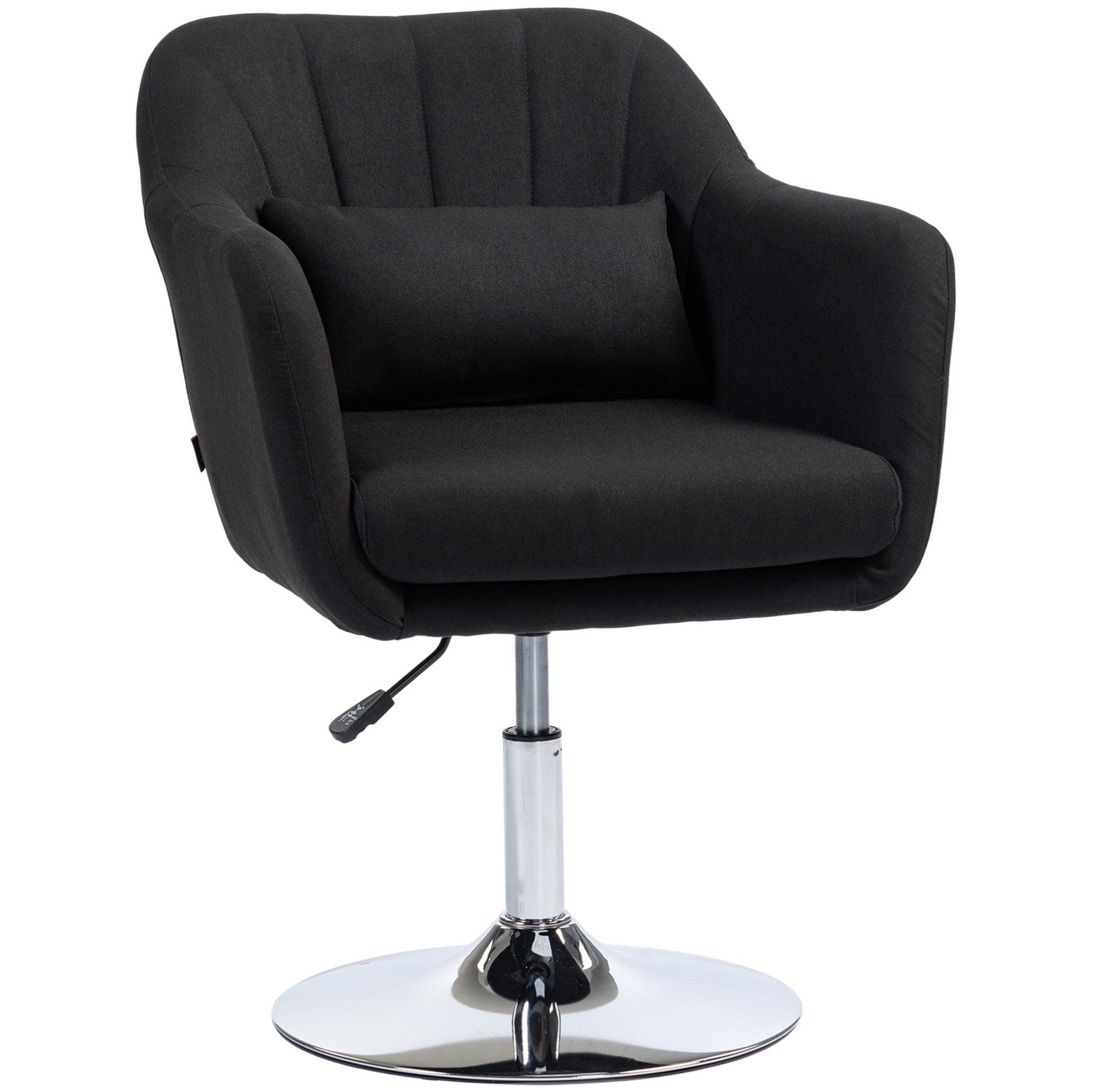 DREHSTUHL 60/79-91/60 cm Schwarz aus Polyester höhenverstellbar - Schwarz, Textil (60/91/60cm) - OKMYHOME