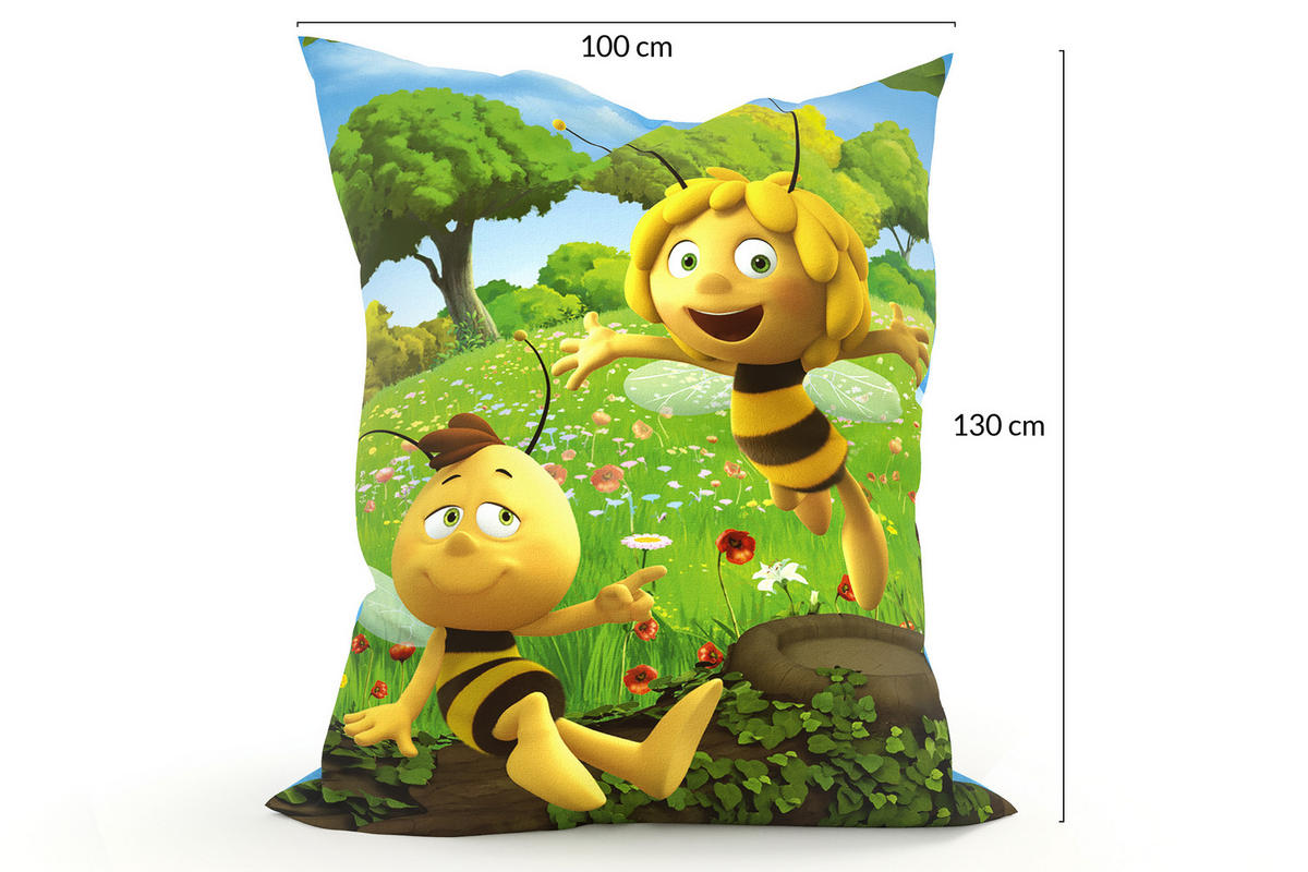 KINDER-SITZSACK - Biene Maja - Gelb/Weiß, Textil (100/25/135cm) - Green Bean
