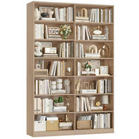 BÜCHERREGAL 212 cm Eiche 14 Fächer - Braun, Holzwerkstoff (116/212/28.5cm)