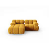 MODULARES-ECKSOFA links Bellis aus Samt gelb 3 Sitzplätze - Gelb, Textil (157/191cm) - Micadoni