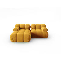 MODULARES-ECKSOFA links Bellis aus Samt gelb 3 Sitzplätze - Gelb, Textil (157/191cm) - Micadoni