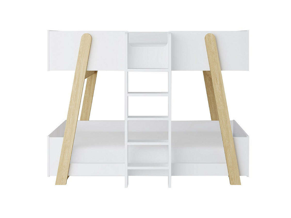 ETAGENBETT - 2 -Sitzer - Holzspan - naturfarben hell, weiß - CORODELA - Naturfarben, Holz (96.3/196cm) - Vente-Unique