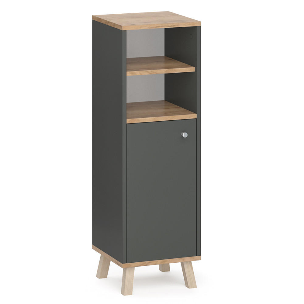 MIDISCHRANK Senyo Anthrazit 30 x 95 cm - Anthrazit, Holzwerkstoff (30/95/30cm) - Vicco