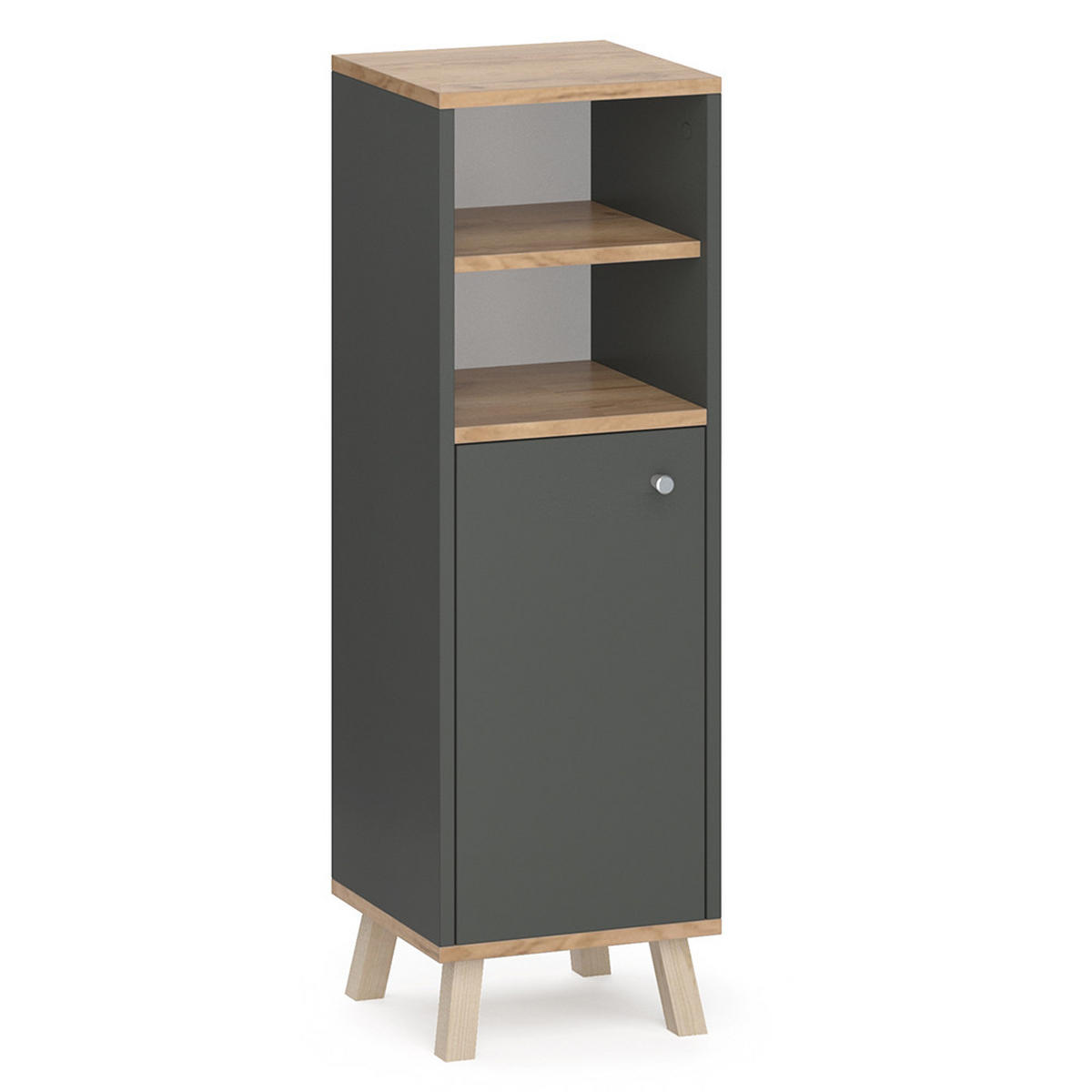 MIDISCHRANK Senyo Anthrazit 30 x 95 cm - Anthrazit, Holzwerkstoff (30/95/30cm) - Vicco