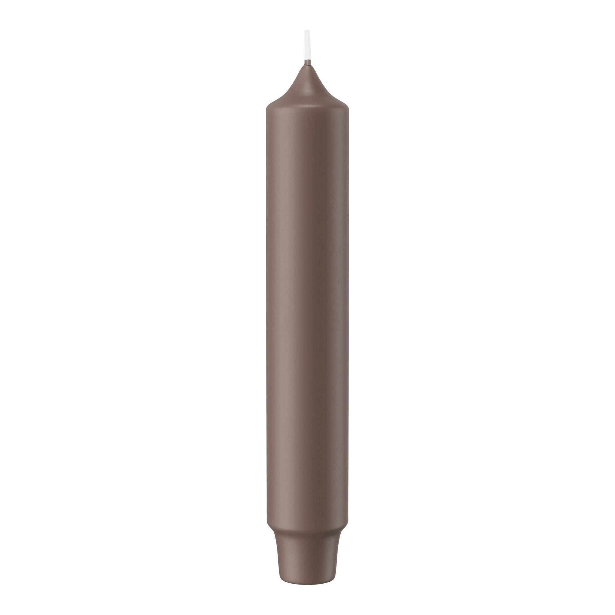 PUNCHKERZEN Taupe 164 x Ø 28 mm, 8 Stück - Taupe, Paraffin (2.8/16.4/16.4cm) - Wiedemann Kerzen