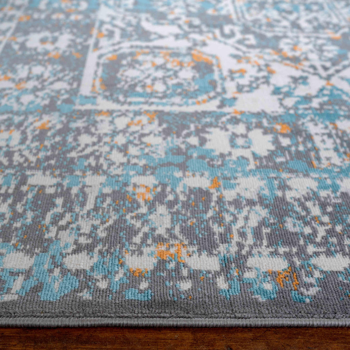 VINTAGE-TEPPICH Catalina Grau - Grau, Textil (120/170cm) - Kukoon Rugs