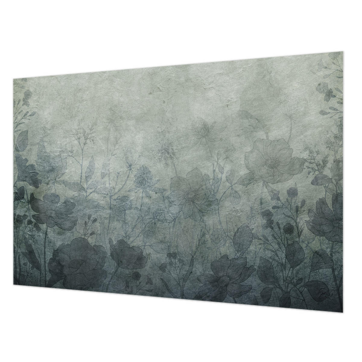 FOTOTAPETE 104x70 cm - Pflanzeneleganz - Grau, Textil (104/70cm) - Wallfluent