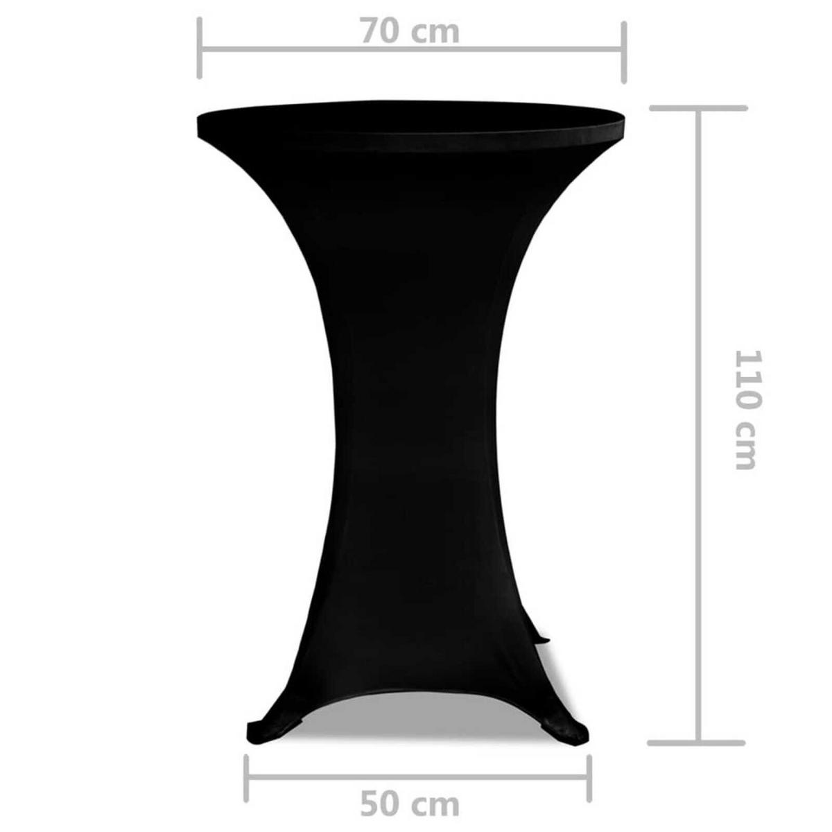 TISCHHUSSEN für Stehtische 2er-Set Amau Ø70 cm schwarz - Schwarz, Textil (70/70cm) - DELUKE