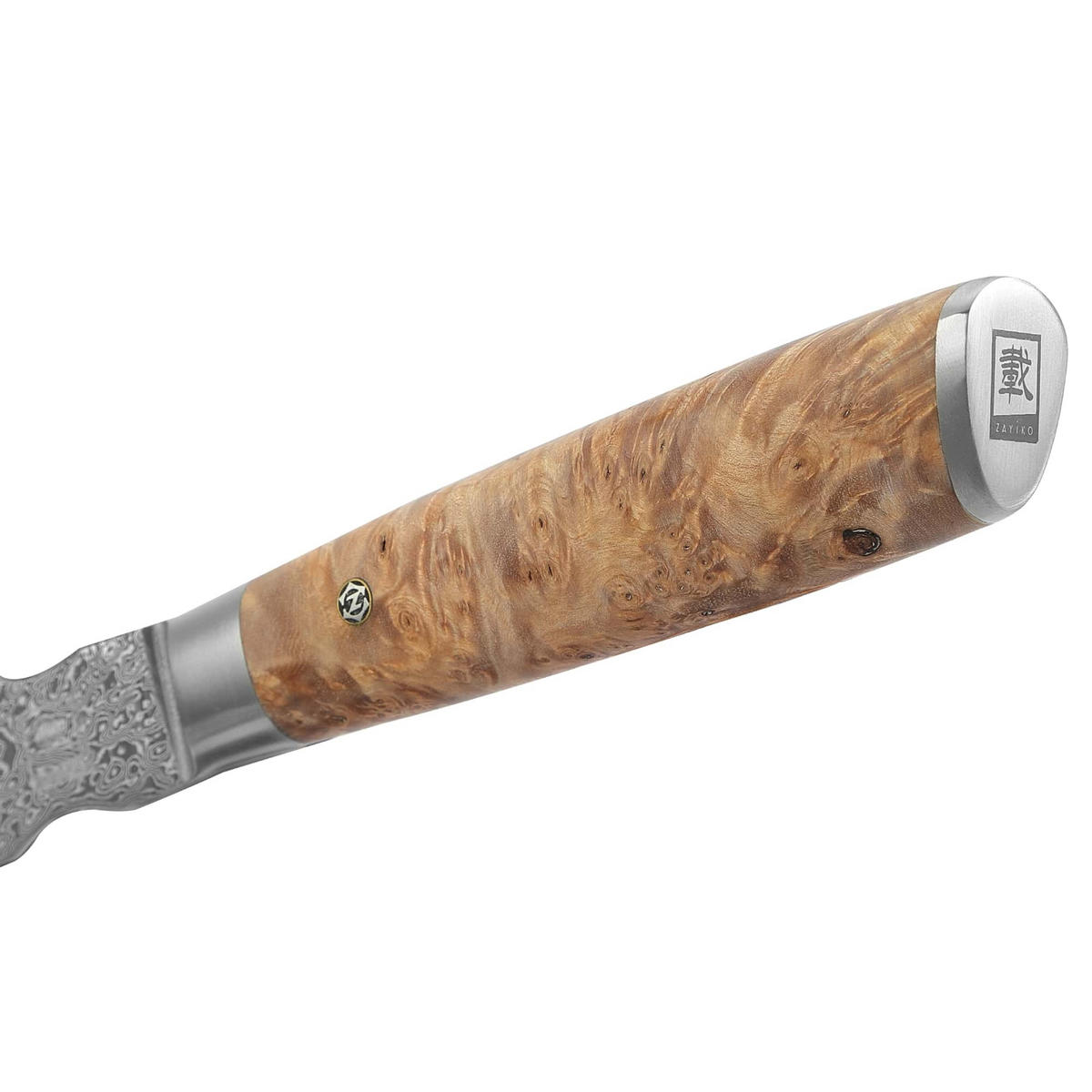 TRANCHIERGABEL 18 cm - Birkefarben, Holz/Metall (32cm) - Zayiko