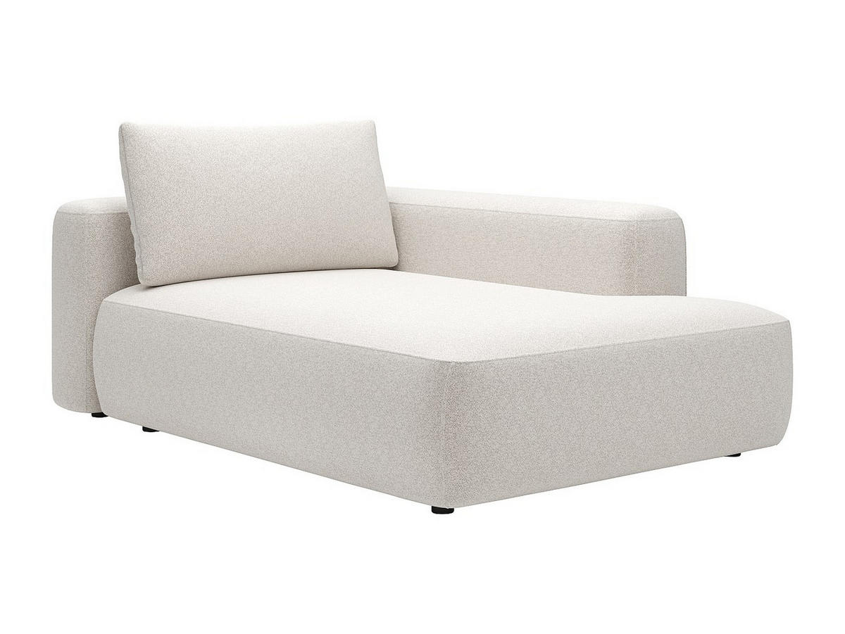 RECAMIERE ohne Schlaffunktion - 1 Person - Stoff - Cremefarben - - Creme, Textil (185/84/119cm) - Vente-Unique