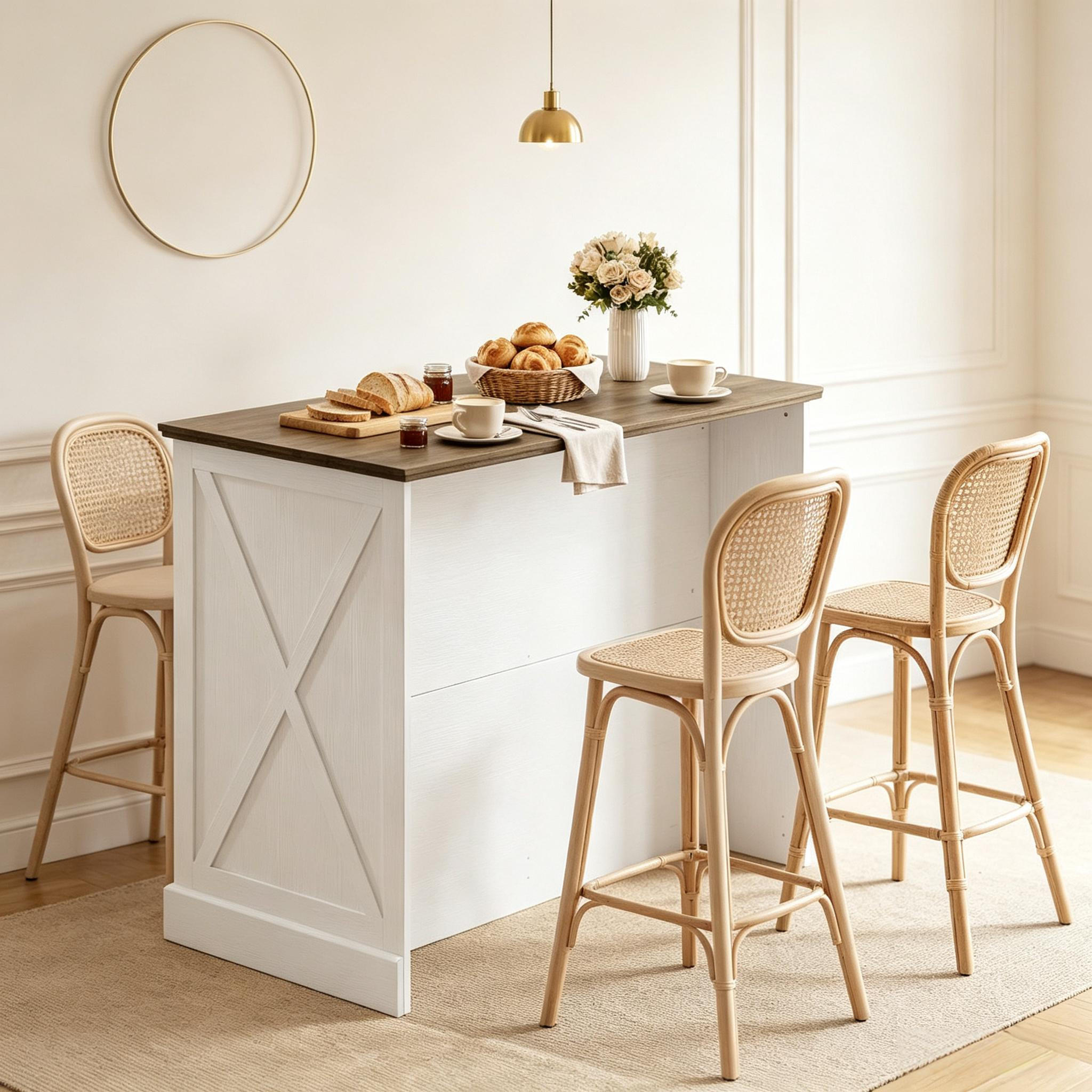 KÜCHENINSEL‑SCHRANK , Sideboard‑Ausführung, Arbeitsfläche - Braun, Holzwerkstoff (106.4/92/57cm)