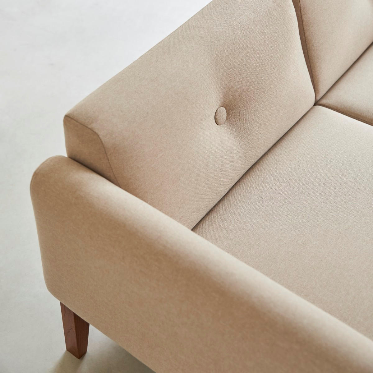 SOFA Bjorn Beige aus Stoff - Beige, Textil (155/70/82cm) - Tikamoon