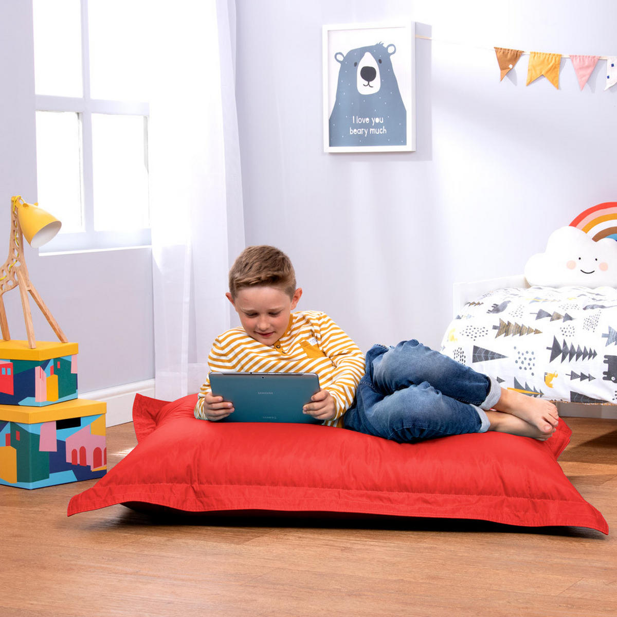 OUTDOORSITZSACK für Kinder - Rot, Kunststoff (100/20/125cm) - Veeva