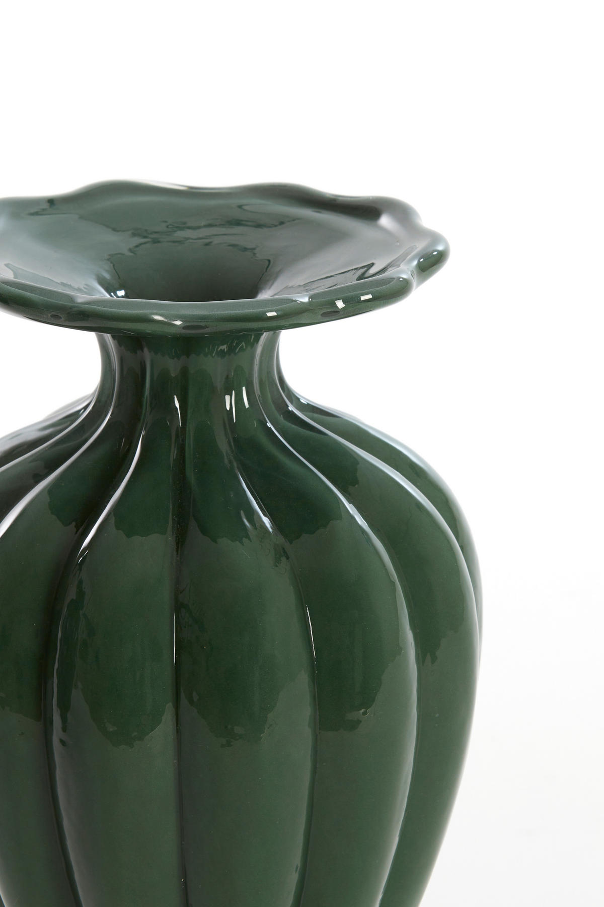 VASE Zofio Grün Ø21/31 cm - Grün, Glas (21/31cm) - Light & Living