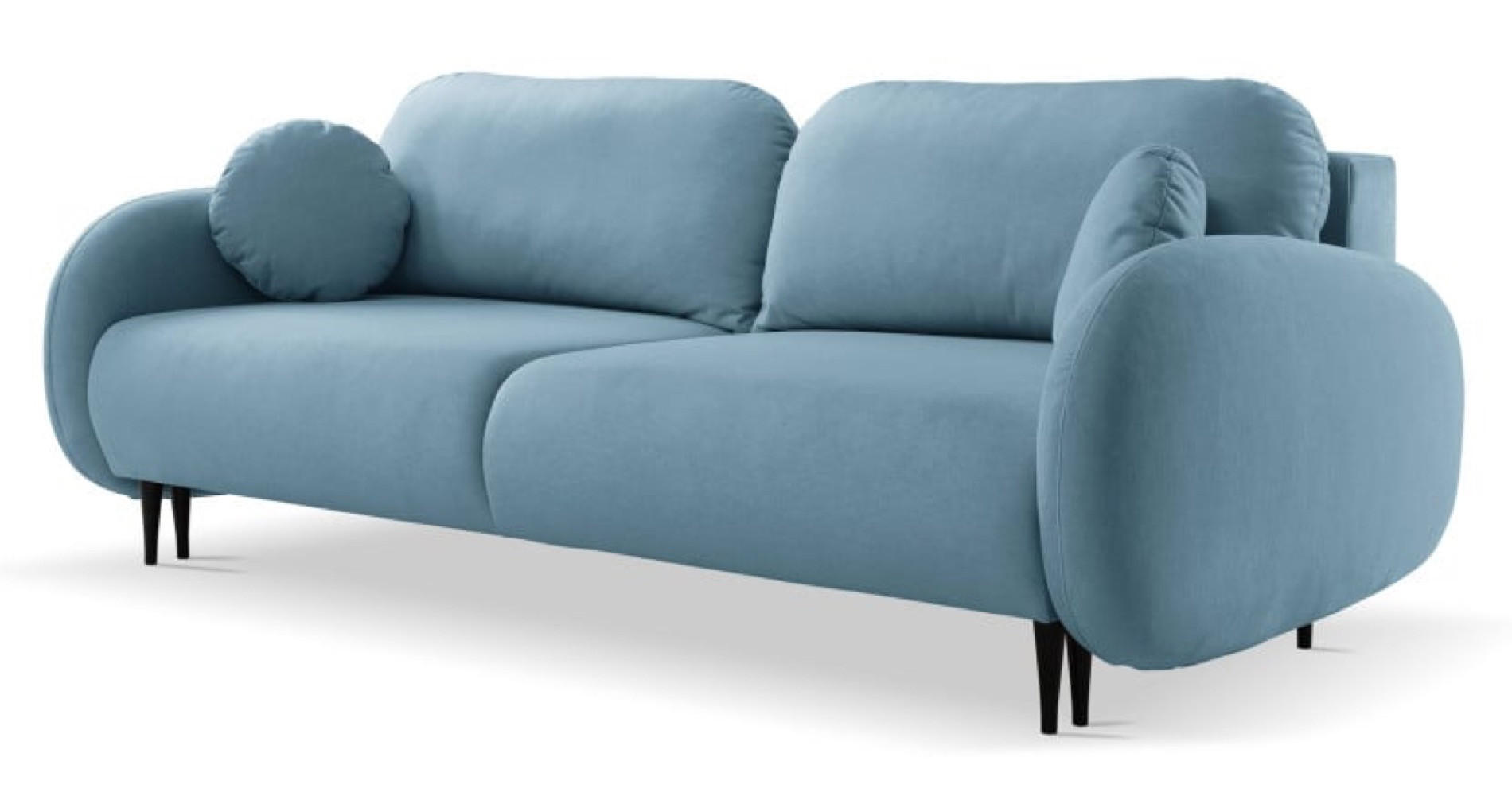 SOFA Blau SOFTI Mit Schlaffunktion - Blau, Textil (232/95/109cm) - Sepro Meble