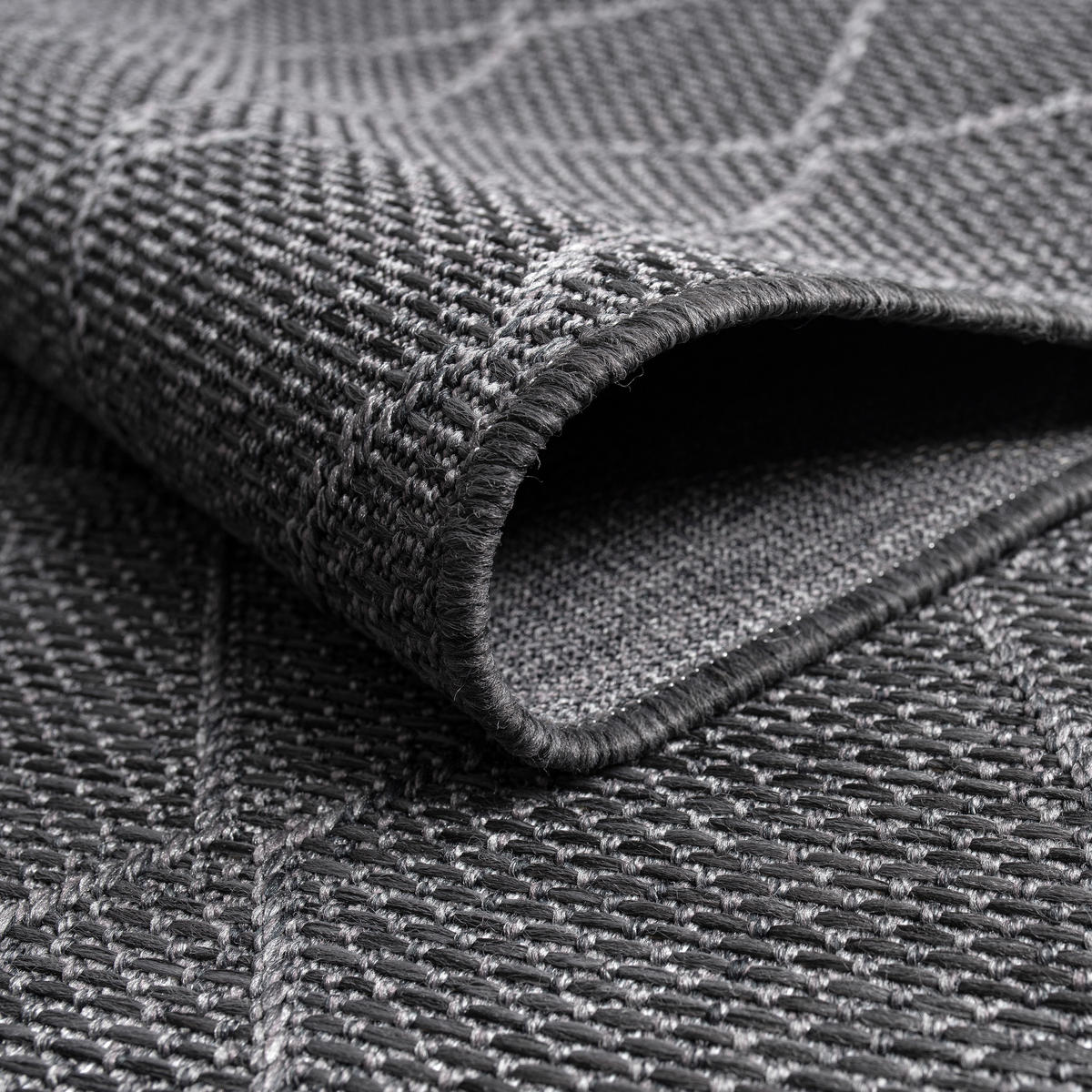 OUTDOORTEPPICH 150/150 cm Vermont 191 - Anthrazit, Textil (150/150cm) - Paco Home