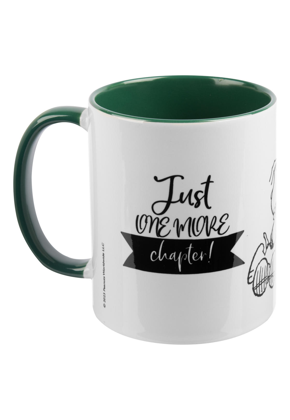 KAFFEEBECHER The Peanuts Snoopy Just one more chapter!Grün/Weiß 320 ml - Weiß, Keramik (0.32L) - United Labels