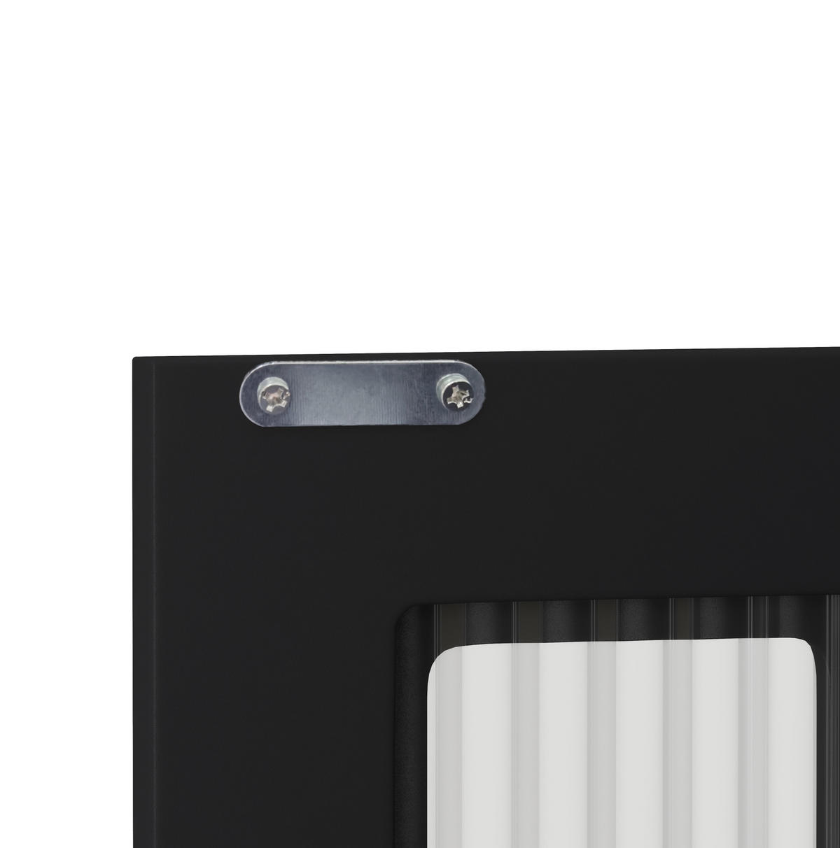 KÜCHENOBERSCHRANK 88/26/82,5 cm mit Glasfront, 3 Türen und Handtuchhalter in Schwarz - Schwarz, Holzwerkstoff (88/82.5/26cm) - BEAOK