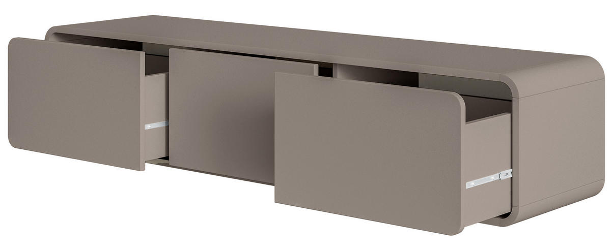 TV-HÄNGEBOARD Oro Dunkelbeige mit 3 Schubladen 154 cm - Beige, Holzwerkstoff (154/32.4/40cm) - Selsey