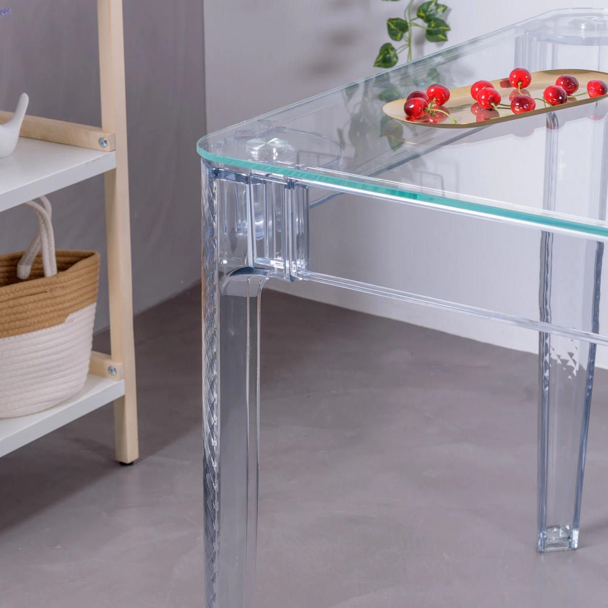 ESSZIMMERMÖBEL-SET Transparent Kunststoff Transparent - Transparent, Kunststoff - Nest Dream