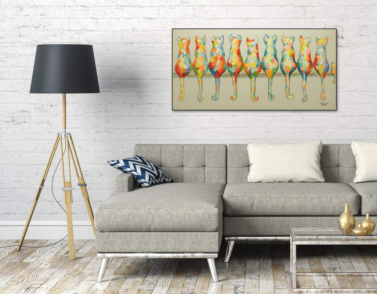ACRYLBILD HANDGEMALT 120/60 cm - Multicolor, Holz/Textil (120/60cm) - KUNSTLOFT