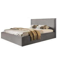 BETT 120x200 - Polsterbett mit Bettkasten und Holzrahmen - Modern Betten - Hochwertiger Poso-Stoff - Kollektion Milano - Grau - Dunkelgrau, Holz/Textil (120/200cm) - Alpi-Möbel