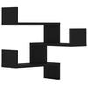 WAND-ECKREGALE 2 Stk. Schwarz 40x40x50 cm Holzwerkstoff - Schwarz, Holzwerkstoff (40/50/40cm) - furnicato