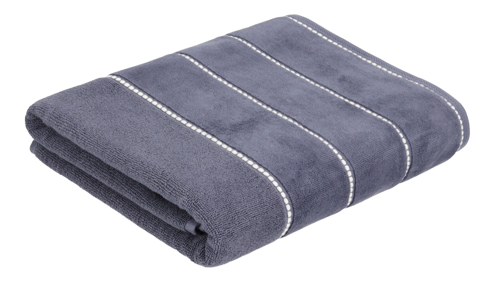 DUSCHTUCH Velly - Dunkelblau, Textil (70/130cm) - home&you