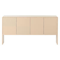 SIDEBOARD mit 4 Türen und Rückstoßvorrichtung, Aprikosencreme - Creme, Holz (152.5/76.5/40cm) - KOMHTOM