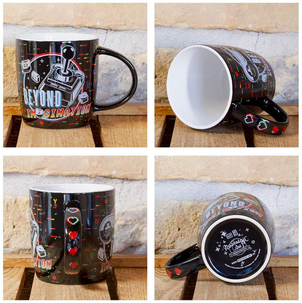 KAFFEETASSE 330 ml Achtung Gaming Beyond Imagination - Multicolor, Keramik (0.33L) - Nostalgic-Art