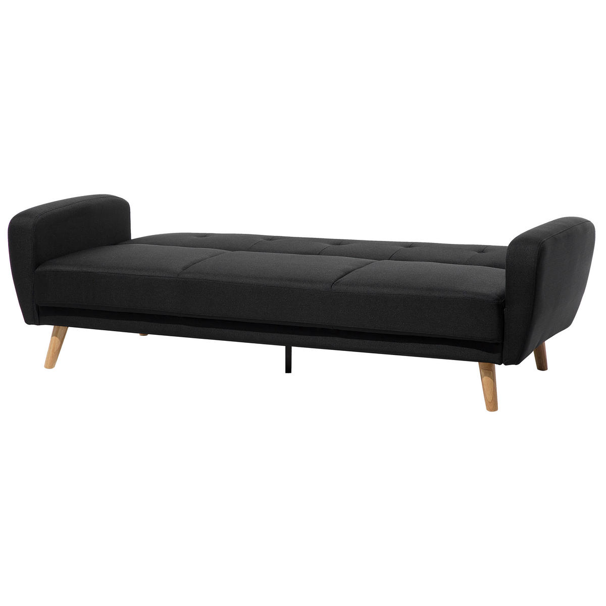 3-SITZER-SCHLAFSOFA Polyester Schwarz Florli - Schwarz, Textil (214/82/85cm) - Beliani